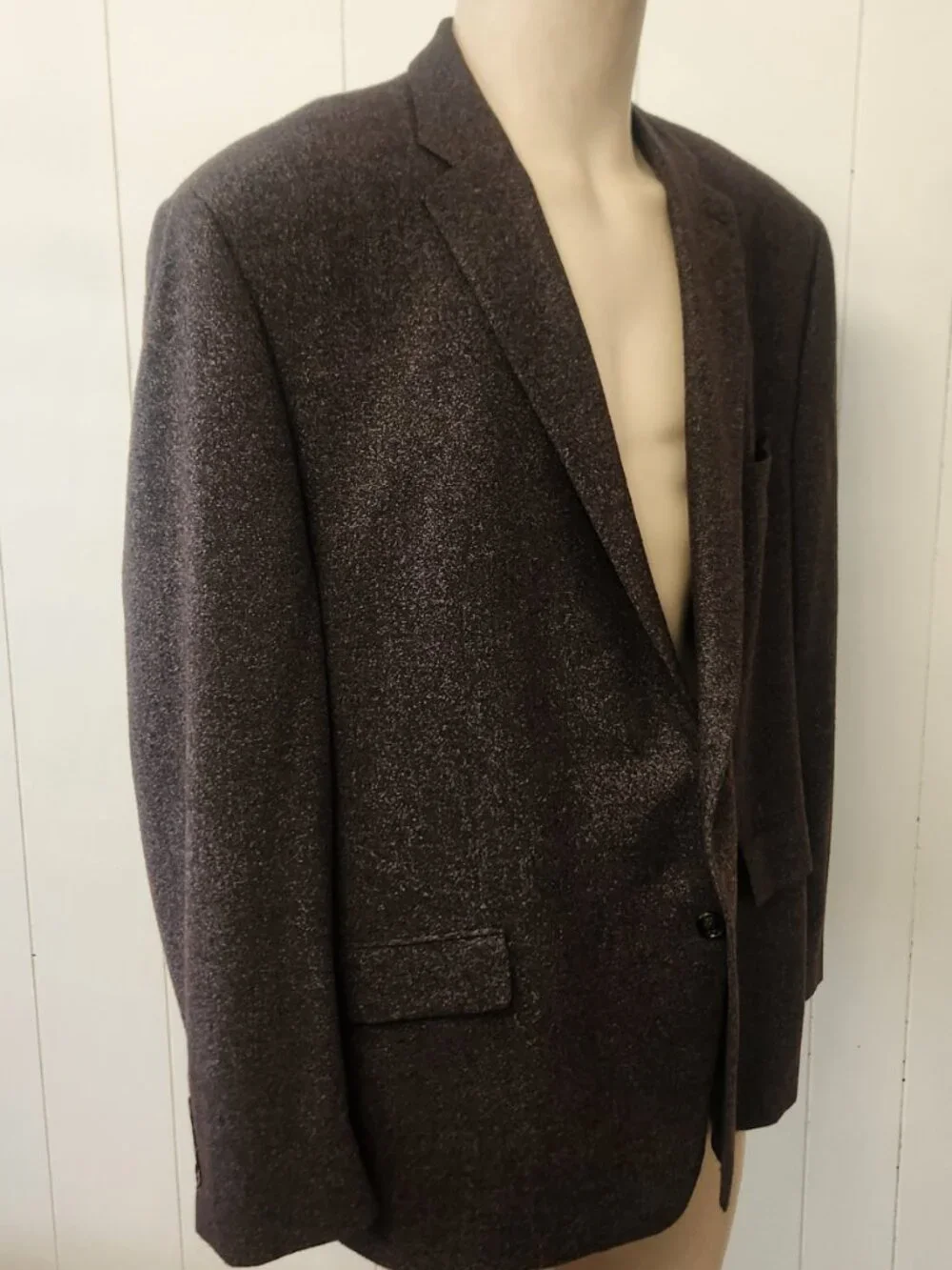 Robert Graham sport coat 52R wool silk tweed